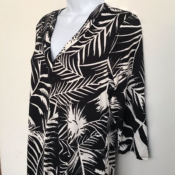 Piphany Tropical Print 3/4 sleeve dress size S - Picture 4 of 8